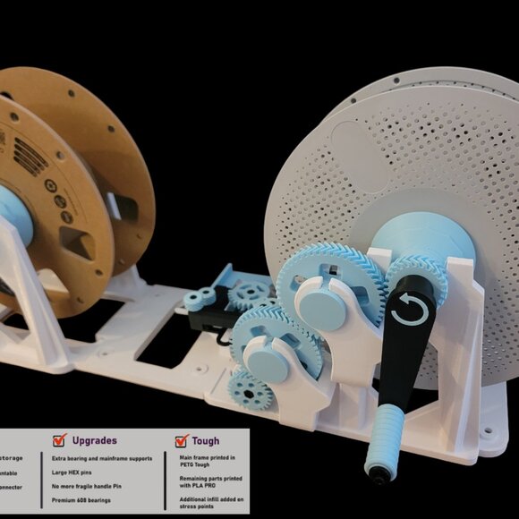 UPGRADED Universal 3D Filament Re-spooler/Transfer - Pre-assembled - Bambu Lab - Picture 1 of 9